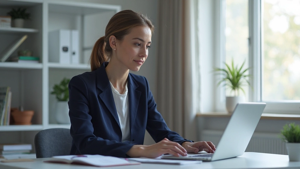 Профессионал работает за компьютером во время видеоконференции с коллегами